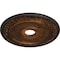 Ekena Millwork Wreath Ceiling Medallion (Fits Canopies up to 6"), Hand-Painted Rust, 21 1/8"OD x 3 5/8"ID x 7/8"P CM21WRRUS - alternate 3